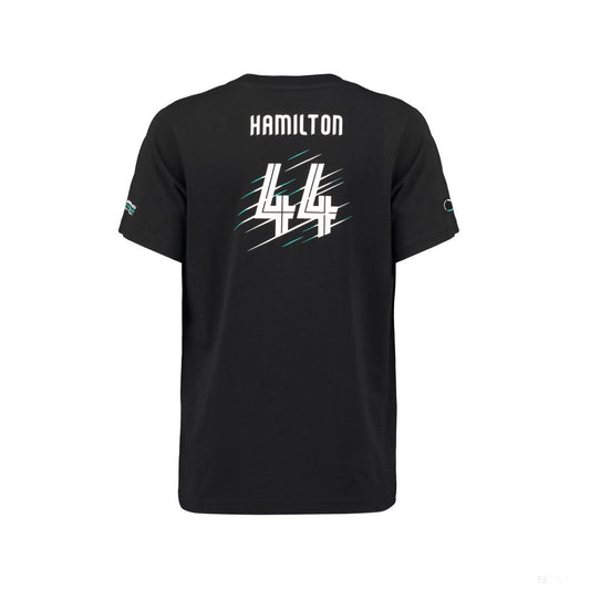Mercedes Kids T-shirt, Lewis Hamilton, Black, 2018