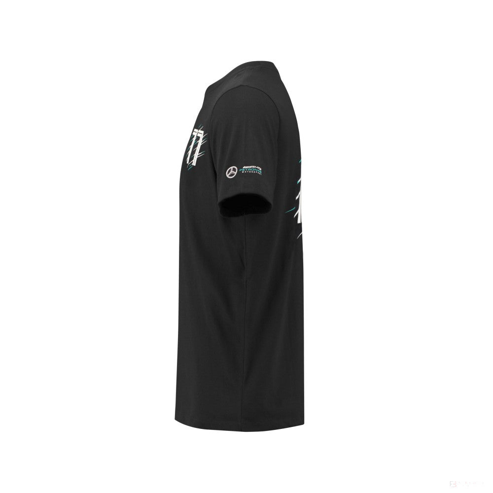 Mercedes Kids T-shirt, Bottas, Black, 2018