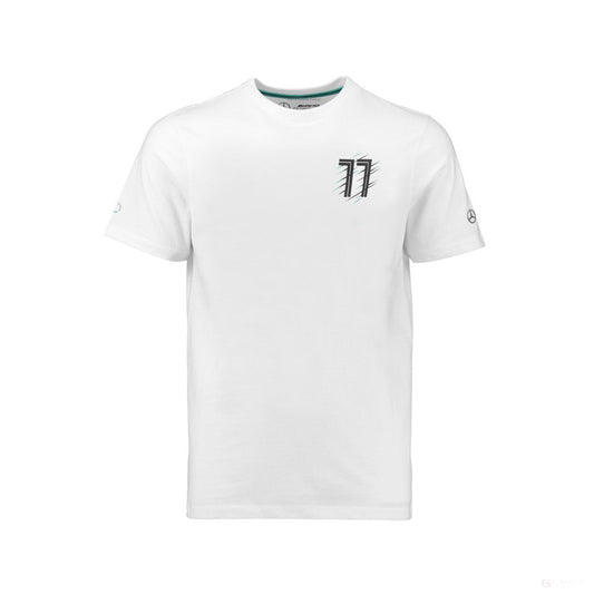 Mercedes Kids T-shirt, Bottas, White, 2018