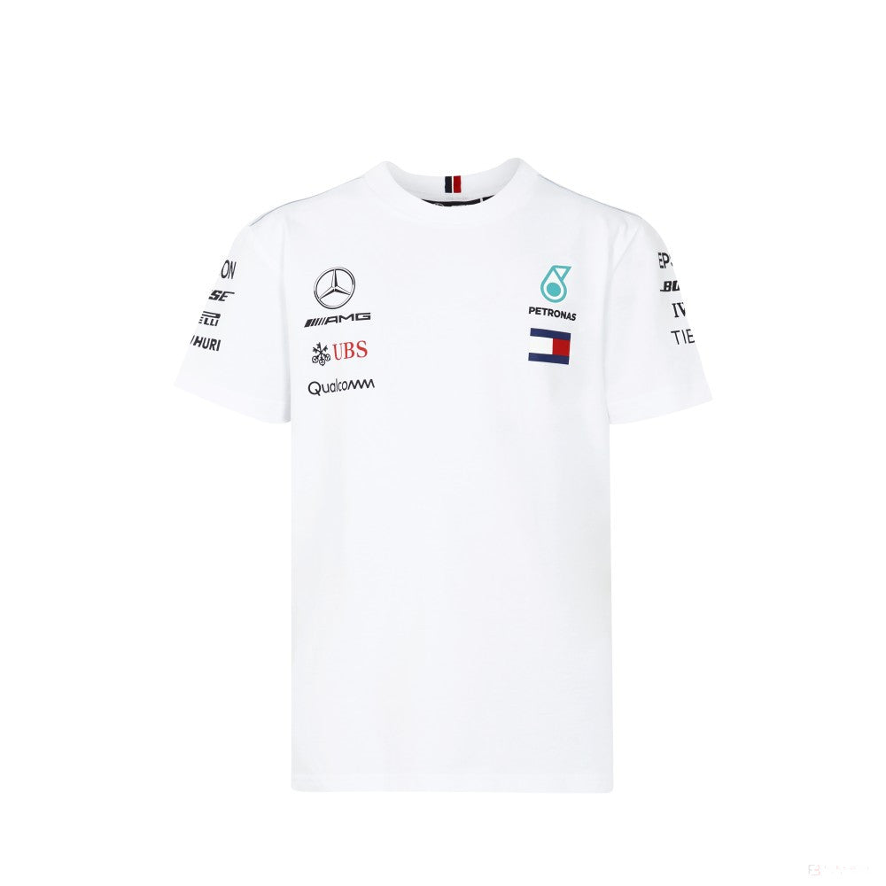 Mercedes Kids T-shirt, Team, WHITE, 2018