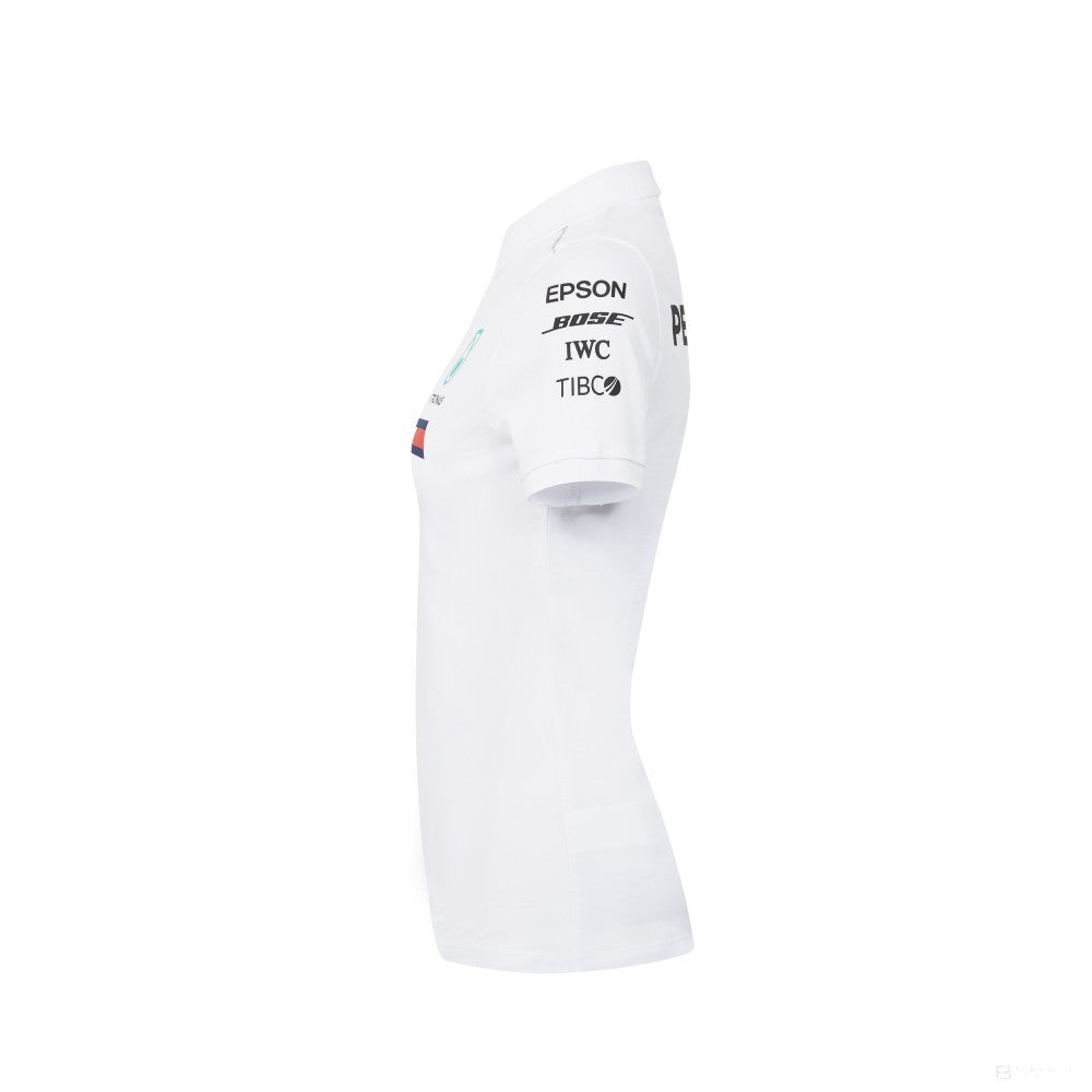 Mercedes Womens Polo, Team, White, 2018