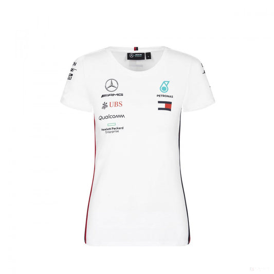 Mercedes Womens T-shirt, Team, White, 2019