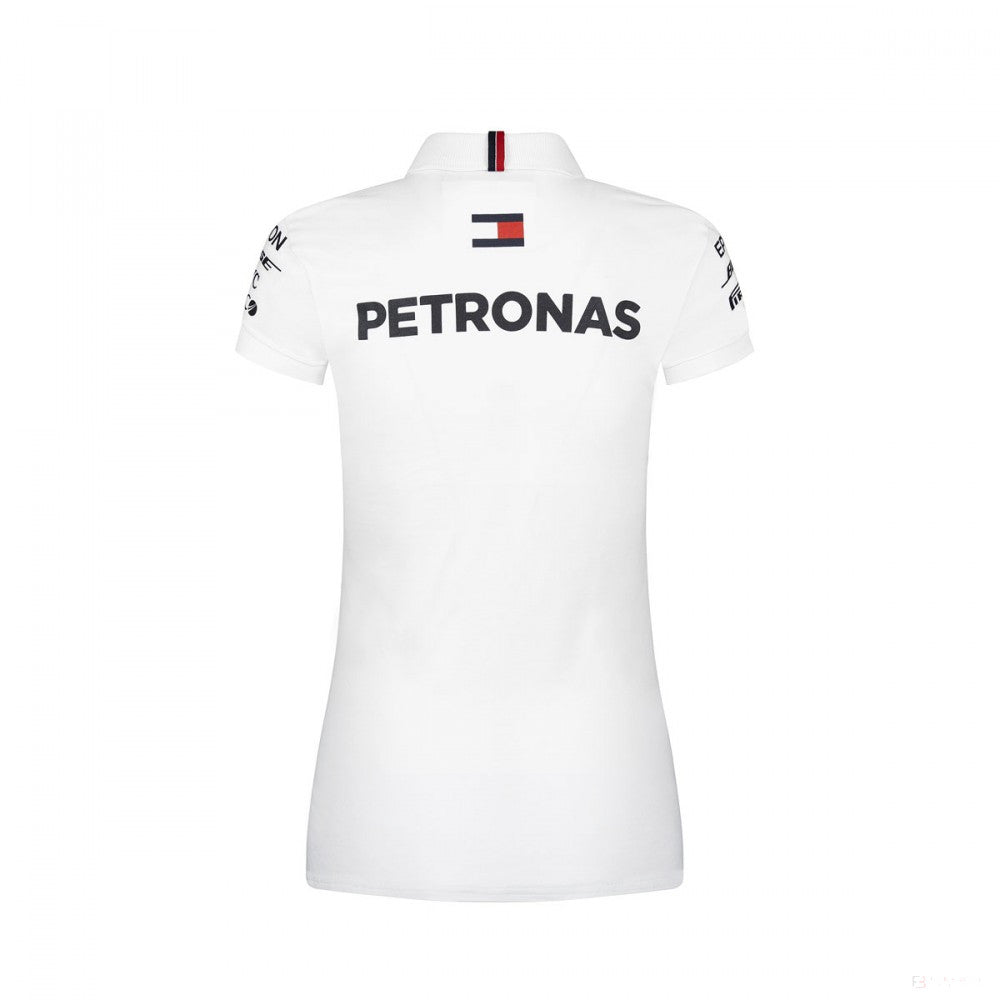 Mercedes Womens Polo, Team, White, 2019
