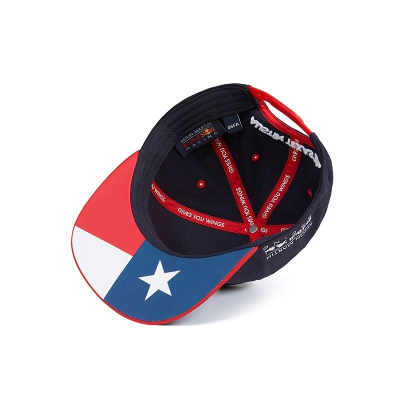 Red Bull Flatbrim Cap, USA GP, Adult, Blue, 2018
