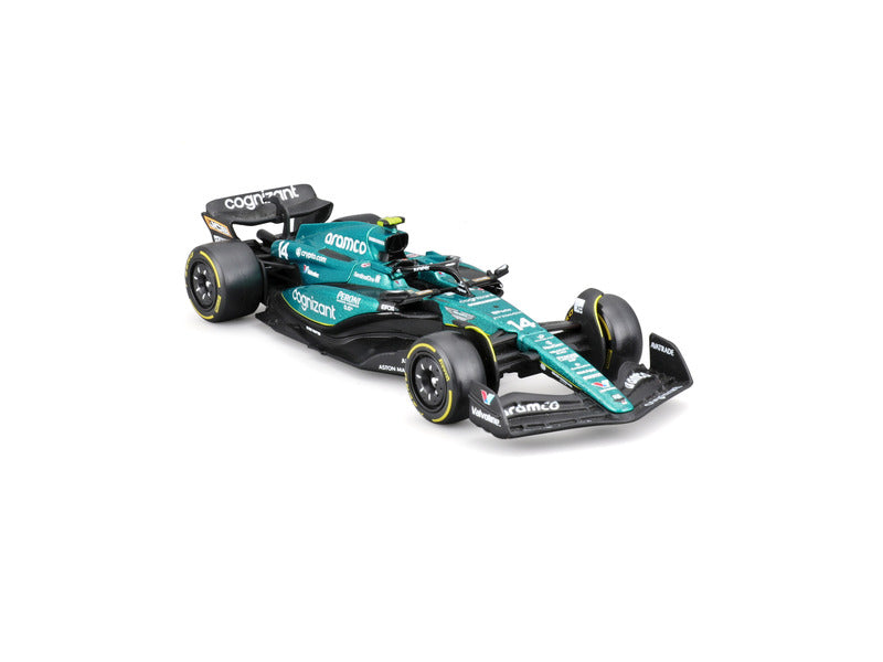Aston Martin model car, AMR23, bburago, 1:43, Fernando Alonso #14, 2023