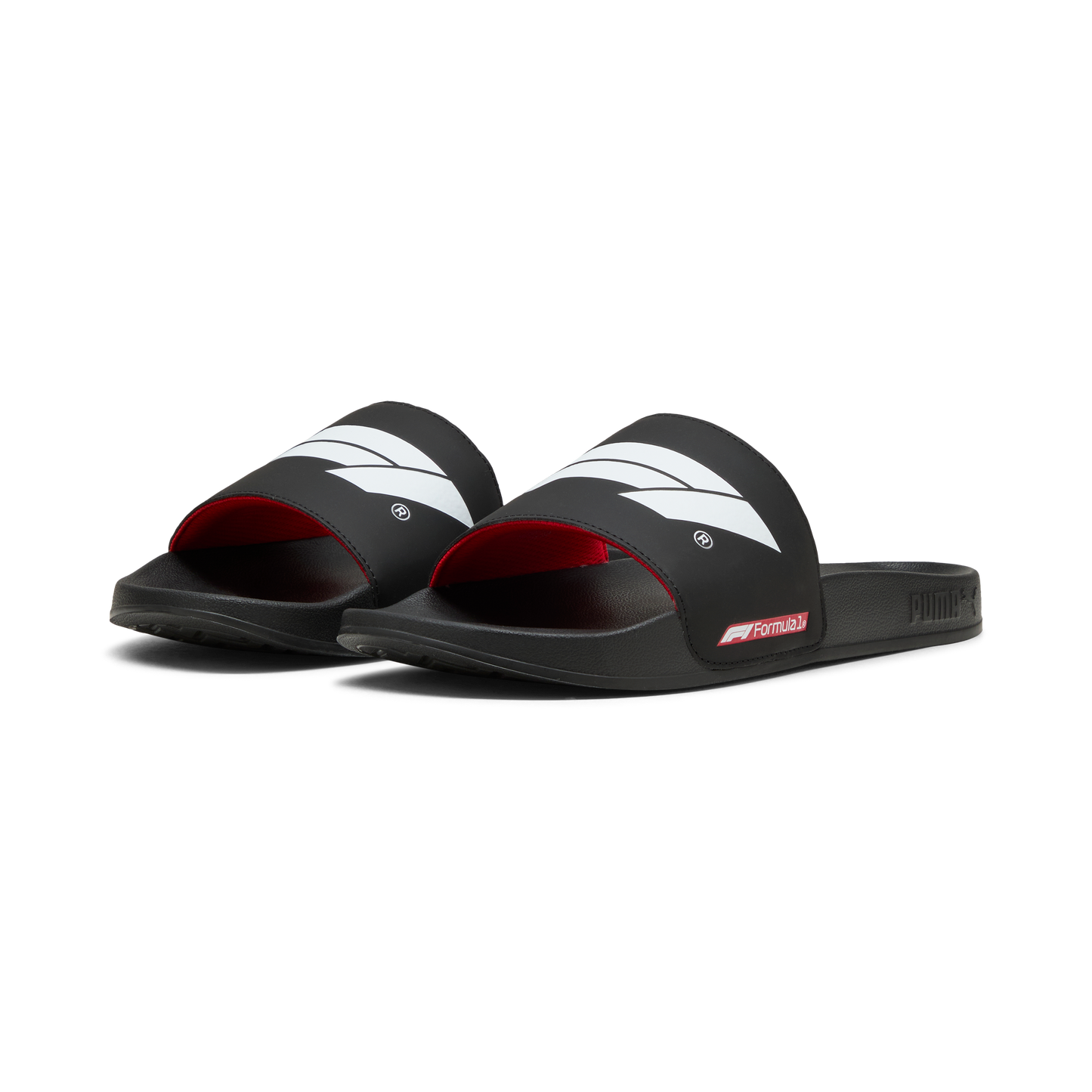 F1 logo slippers, Puma, Leadcat 2.0, black