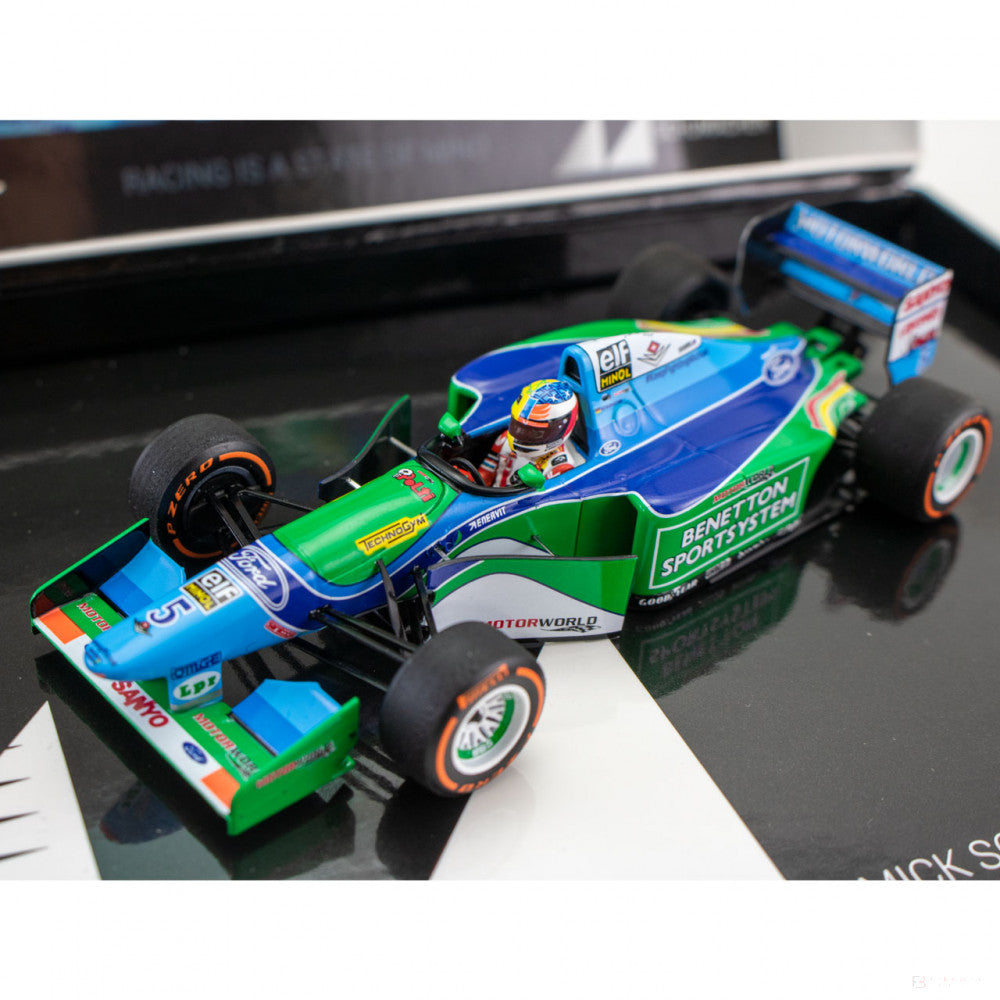 Mick Schumacher Model Car, Benetton Ford B194 Demo Run Belgium GP 2017, 1:43 scale, Blue, 2017