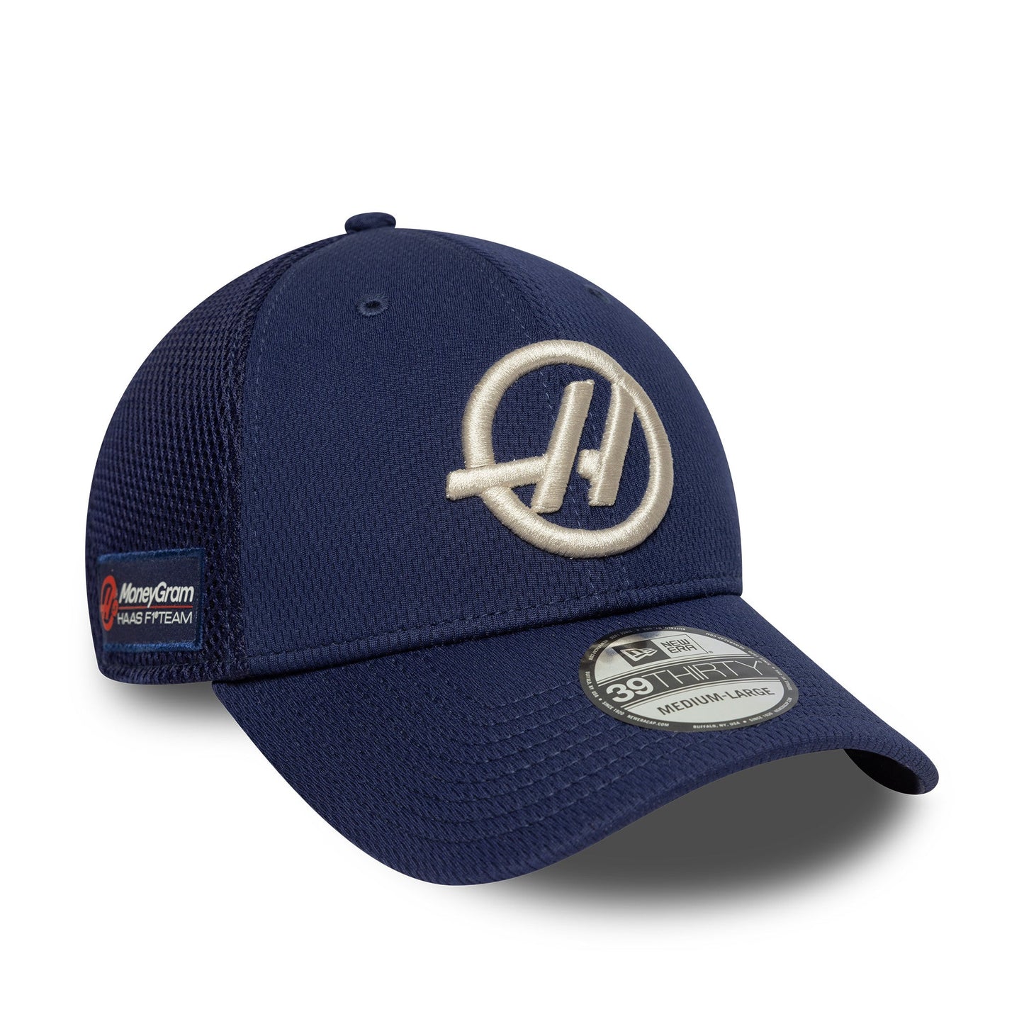 Haas cap, dashmark mesh, 39THIRTY, stretch fit, New Era, blue