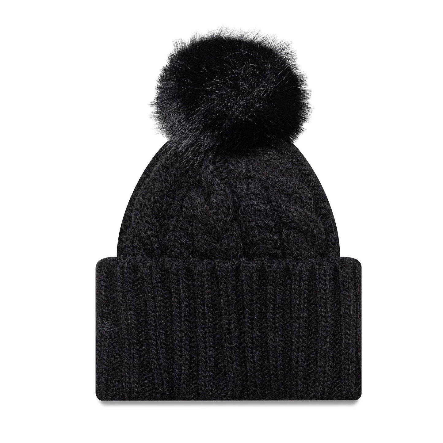 New York Yankees beanie, women, wide cuff, New Era, black