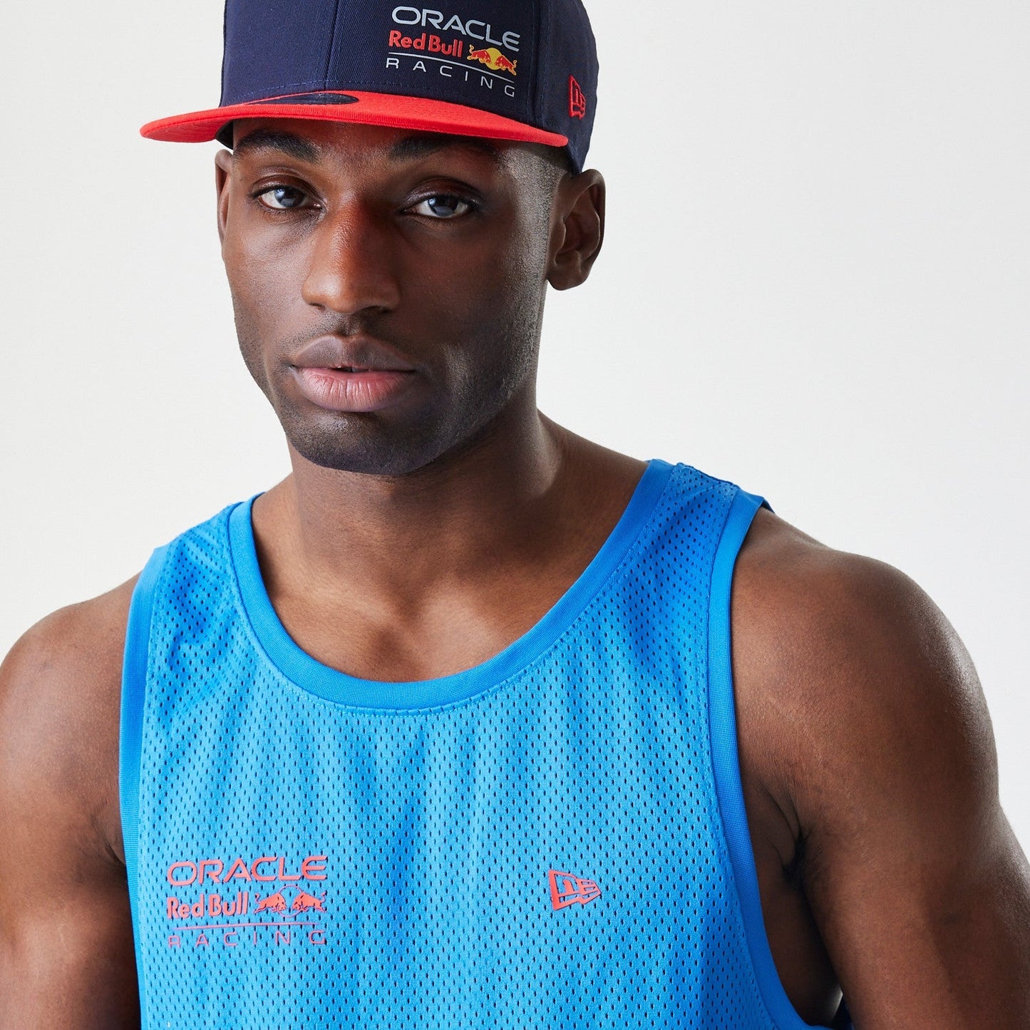 Red Bull Racing sleevless t-shirt, New Era, baseketball mesh, blue