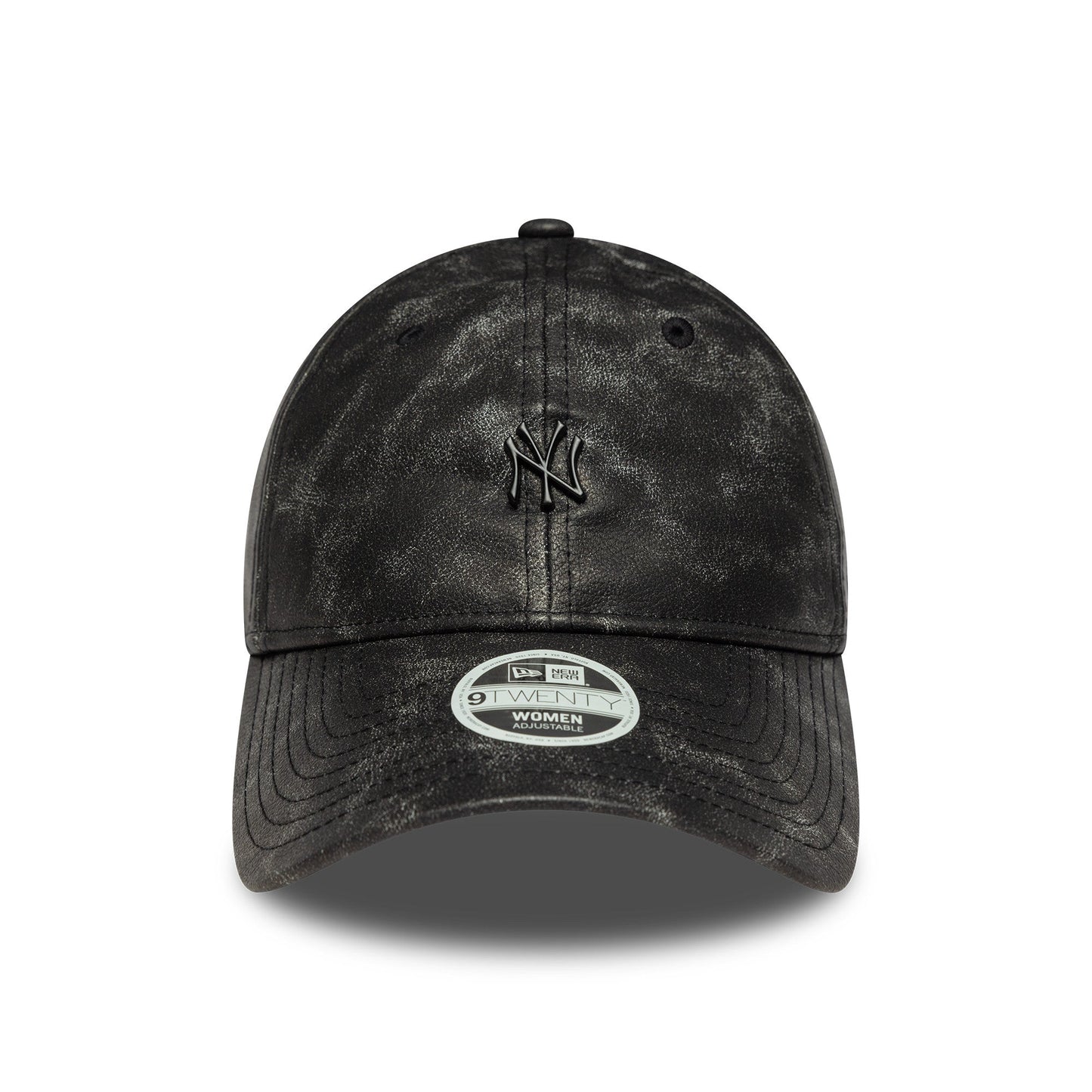 New York Yankees cap, worn PU, New York Yankees, 9TWENTY, plain, black