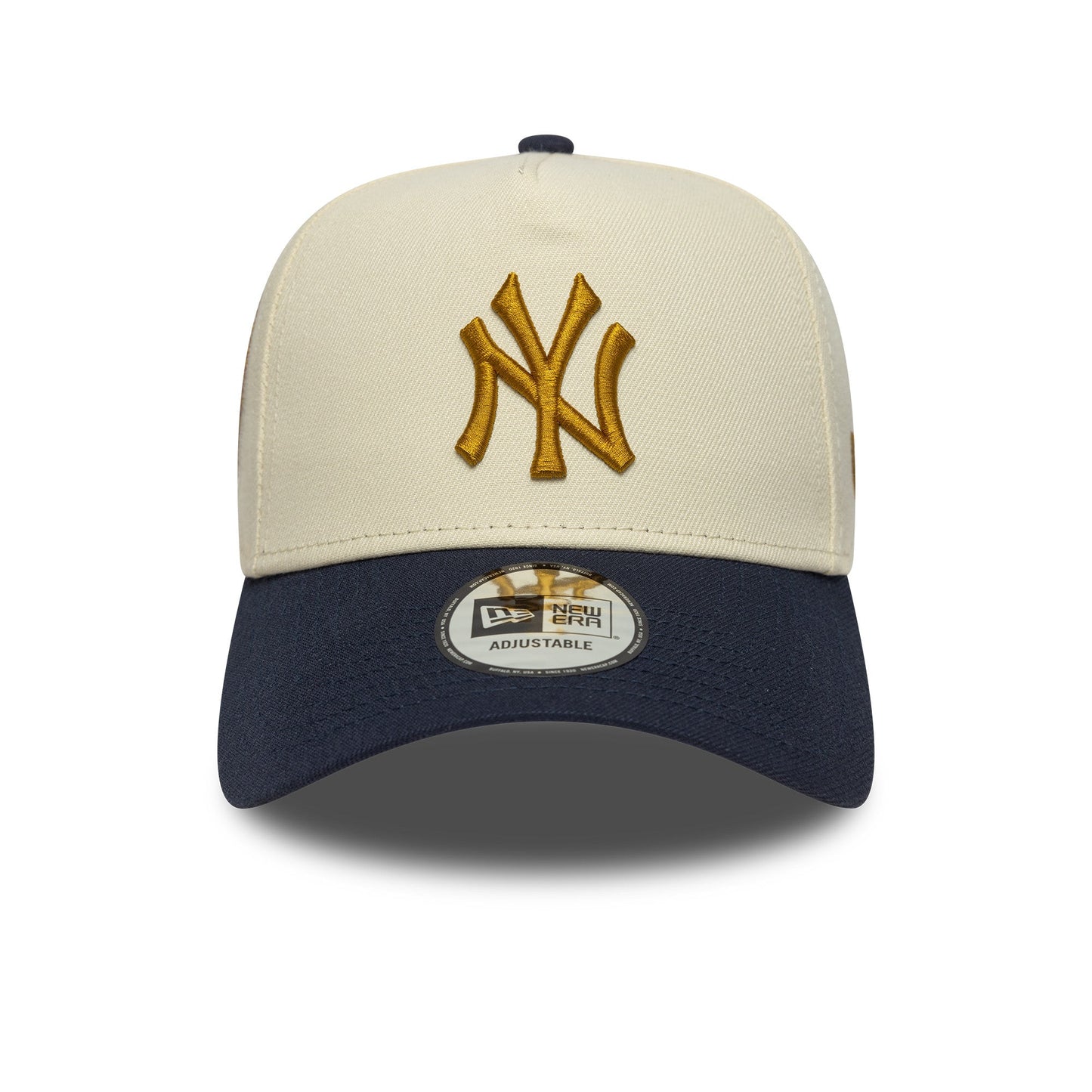 New York Yankees cap, patch, New Era, 9FORTY, A-frame, beige