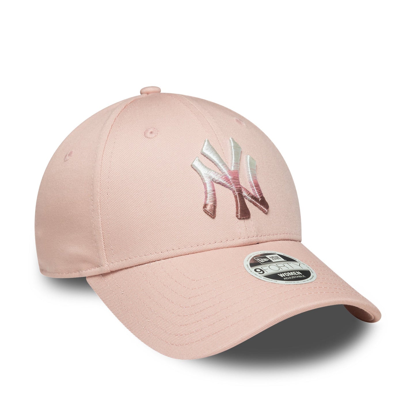New York Yankees cap, metallic logo, New Era, 9FORTY, women, pink