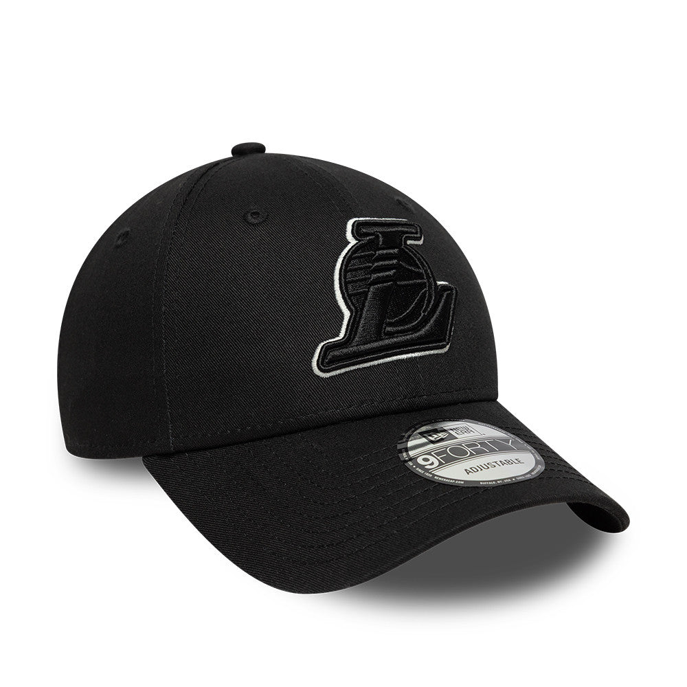 Los Angeles Lakers cap, outline pin, New Era, 9FORTY, camouflage, black