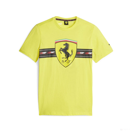 Ferrari t-shirt, Big shield, heritage, yellow