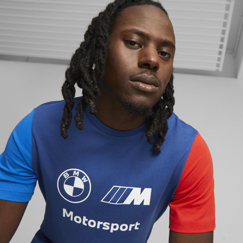 BMW MMS t-shirt, Puma, ESS, logo, blue
