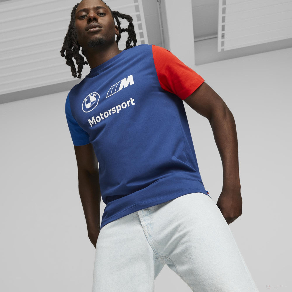 BMW MMS t-shirt, Puma, ESS, logo, blue