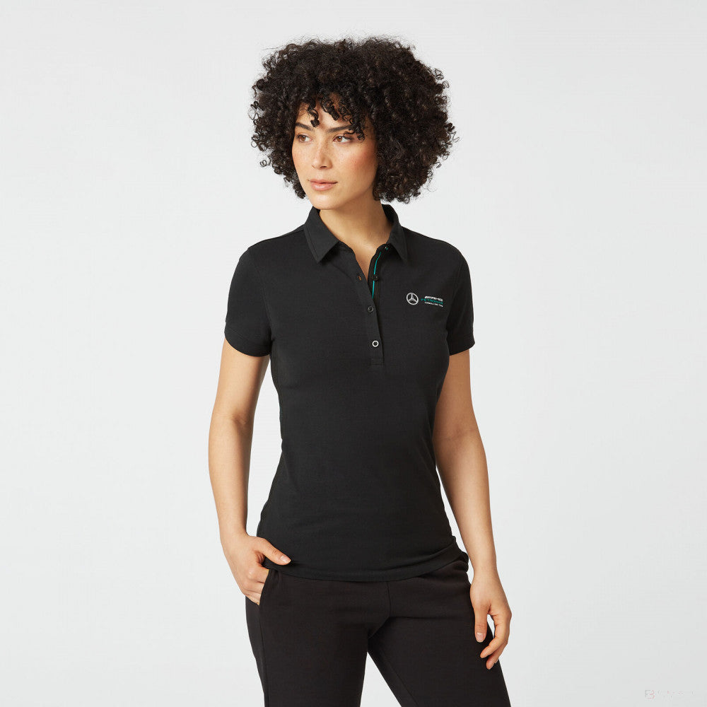 Mercedes Womens Polo, Classic, Black, 2022