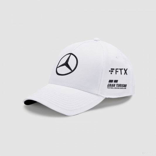 Mercedes Baseball Cap, Lewis Hamilton, Kids, White, 2022