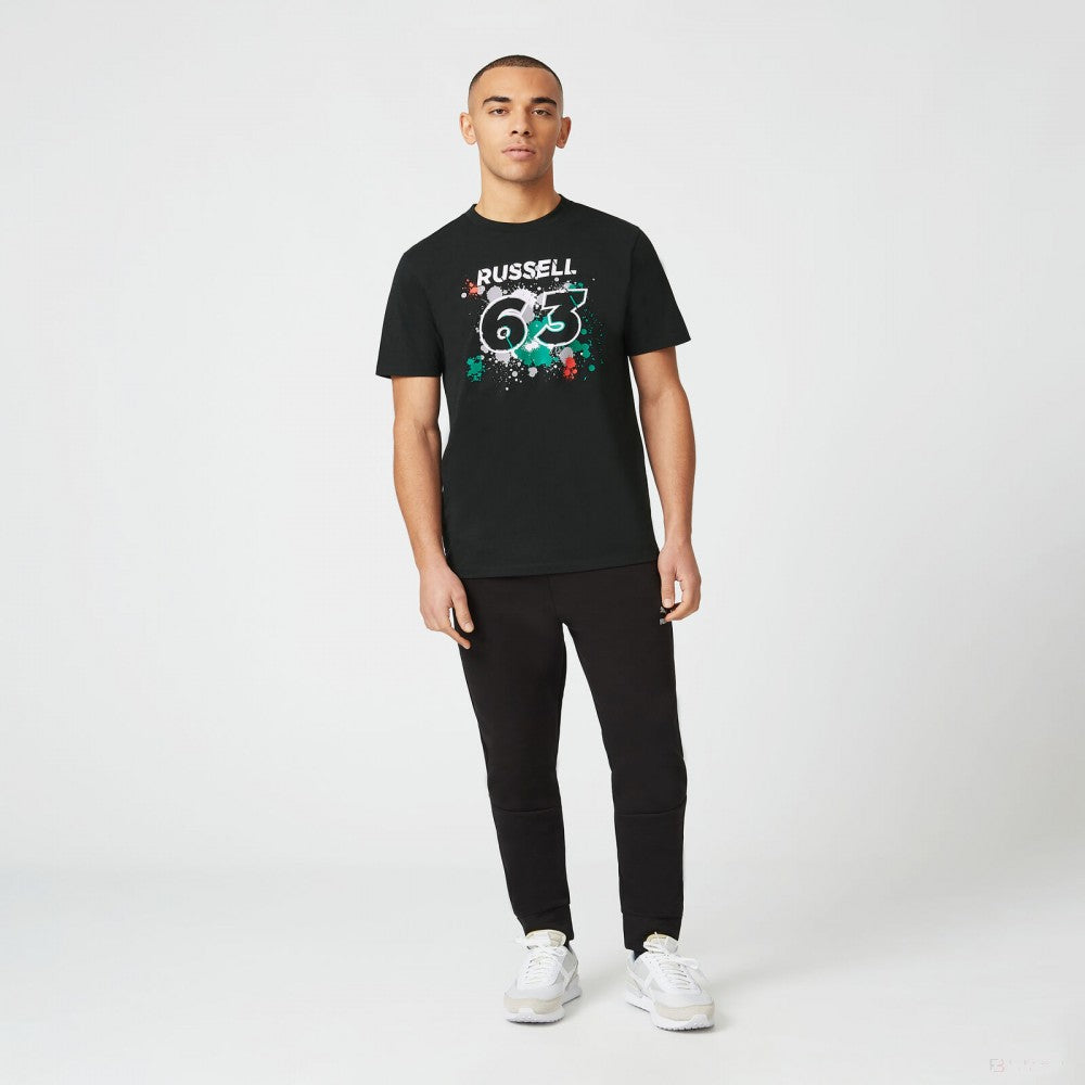 Mercedes George Russell T-Shirt, GEORGE #63, Black, 2022