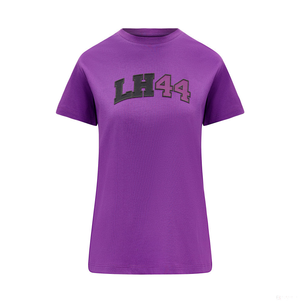 Mercedes Womens Lewis Hamilton Logo Tee, Purple
