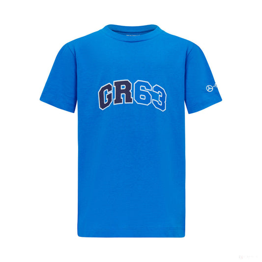 Mercedes Kids George Russell Logo Tee, Blue