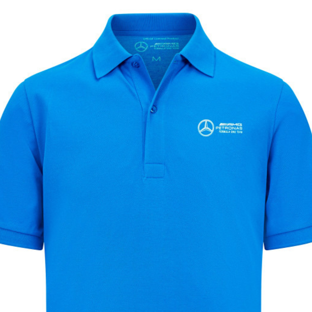 Mercedes Mens George Russell Polo, Blue
