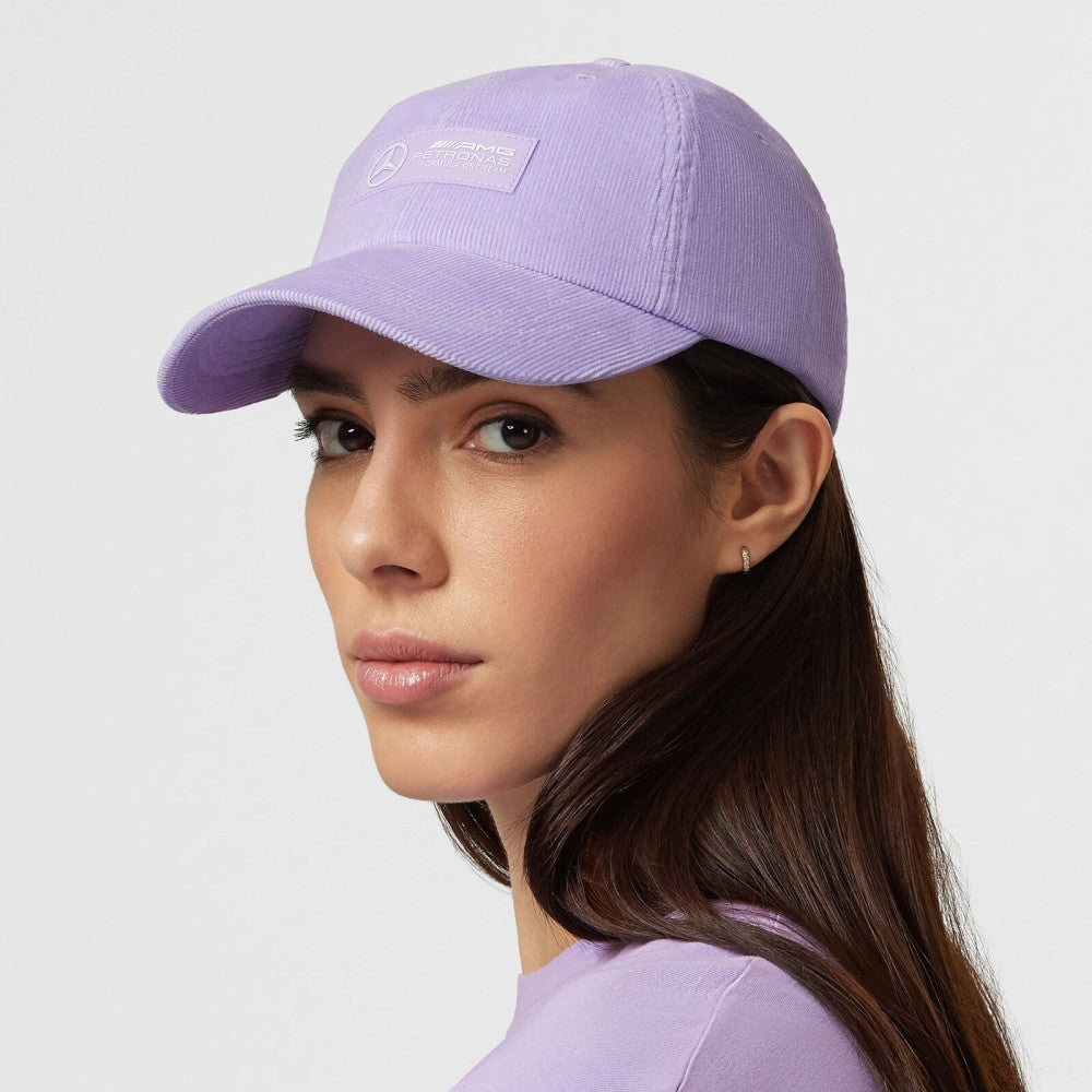Mercedes Retro Cord Dad Cap, Lilac