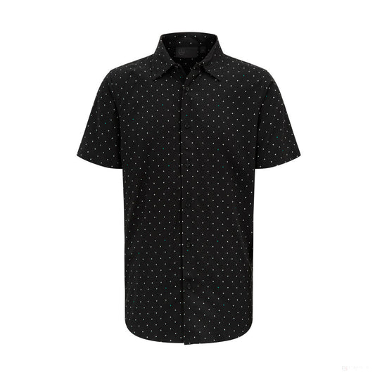 Mercedes Mens Polka Dot Shirt, Black