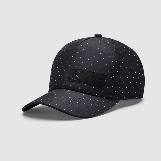 Mercedes Polka Dot Cap, Black
