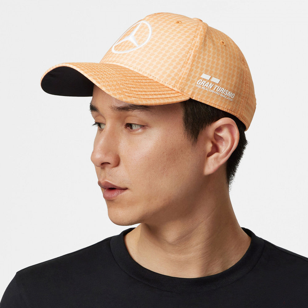Mercedes Team Lewis Hamilton Col Driver Baseball Cap, Peach, 2023
