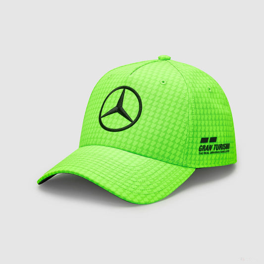 Mercedes Team Kids Lewis Hamilton Col Driver Baseball Cap, Neon Green, 2023