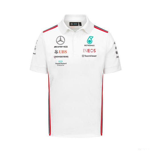 Mercedes Team Mens Polo, White, 2023
