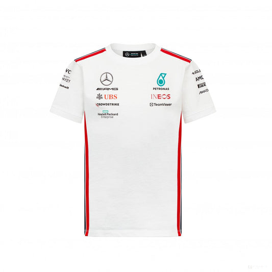 Mercedes Team Kids Driver Tee, White, 2023