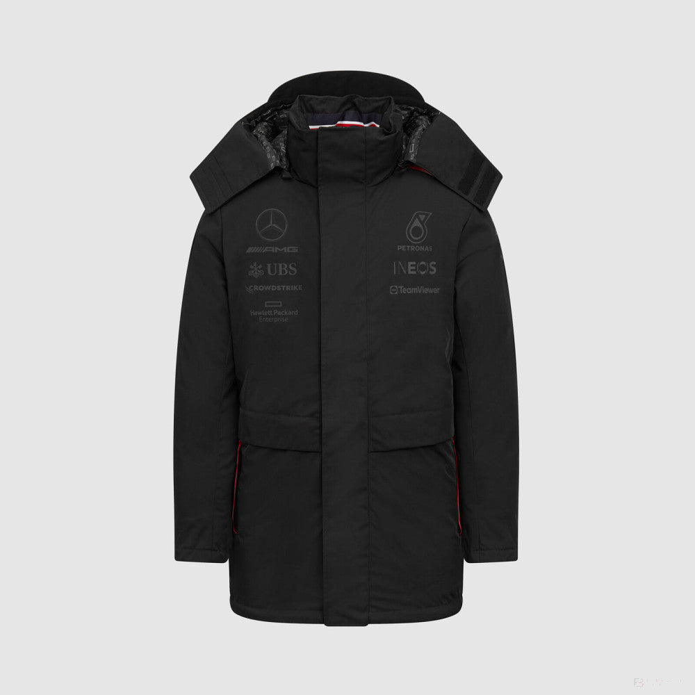 Mercedes Team Winter Coat, Black, 2023