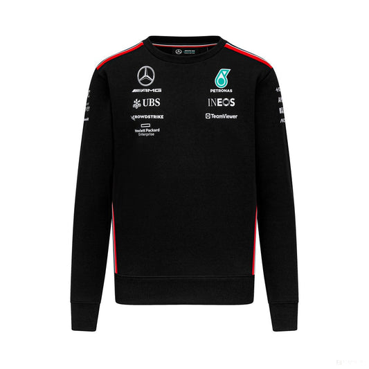 Mercedes Team Crew Sweatshirt, Black, 2023