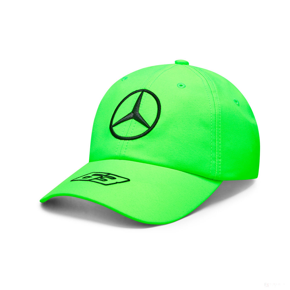 Mercedes Team George Russell Driver Dad Cap, Neon Green, 2023