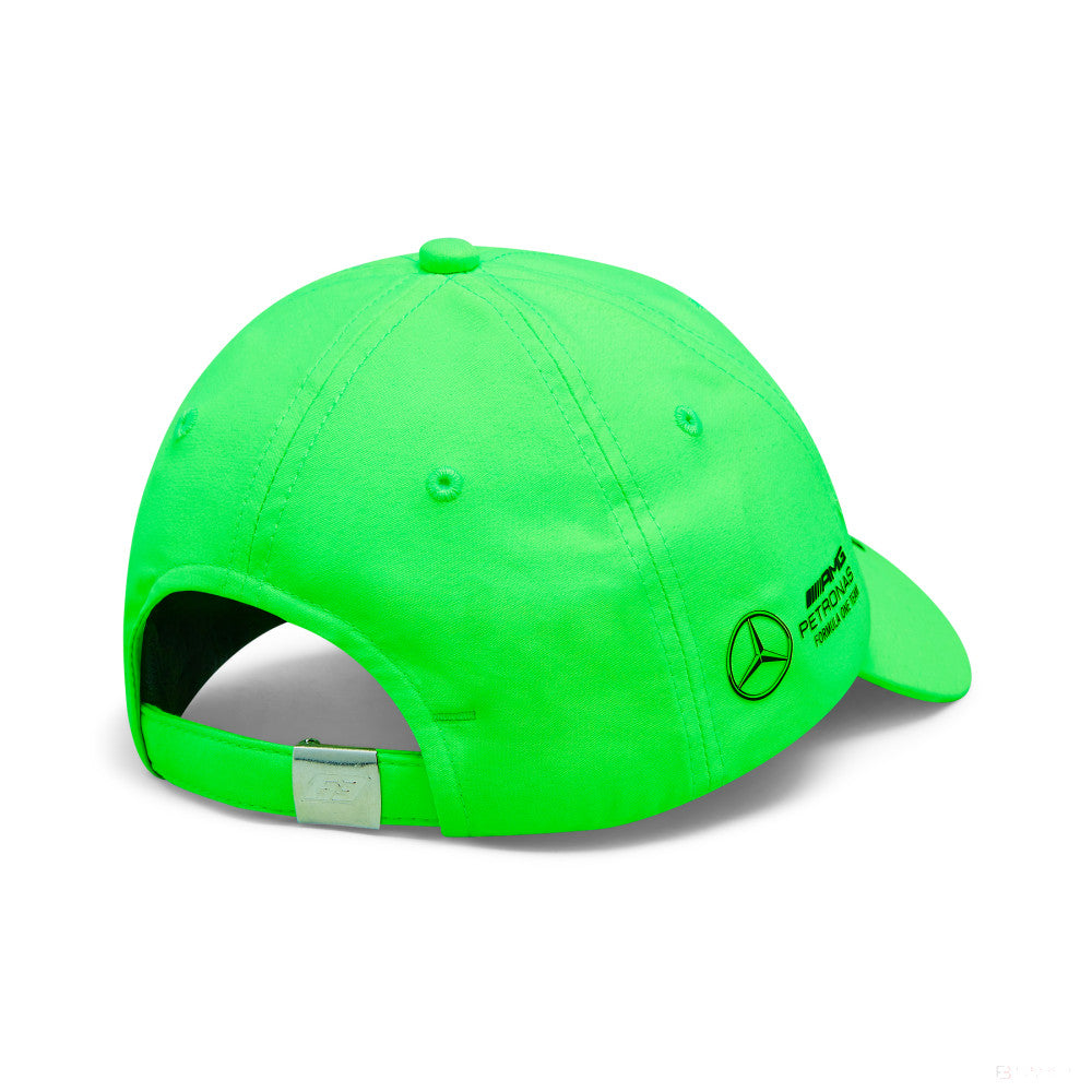 Mercedes Team George Russell Driver Dad Cap, Neon Green, 2023