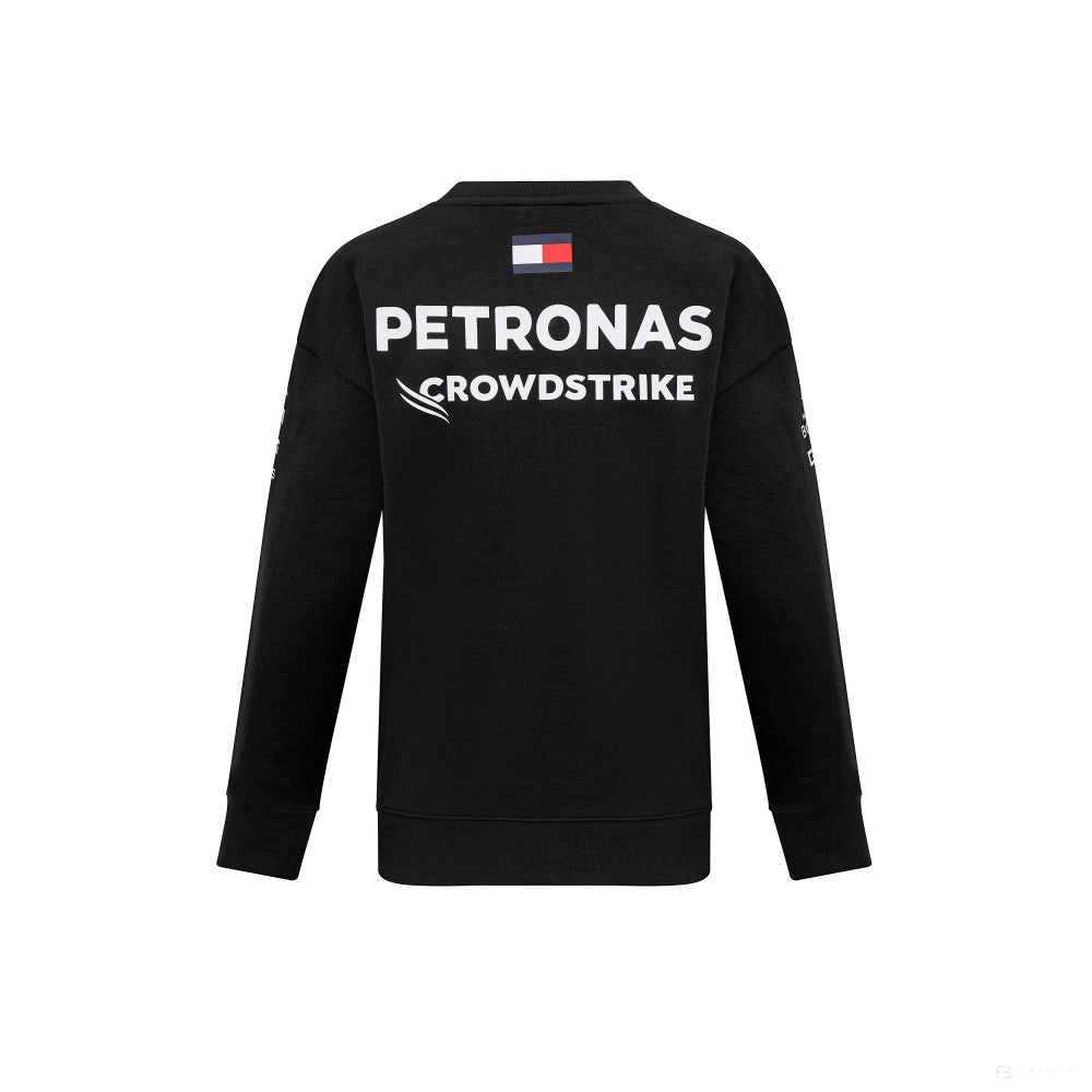 Mercedes Team Womens Crew Sweatshirt, Black, 2023