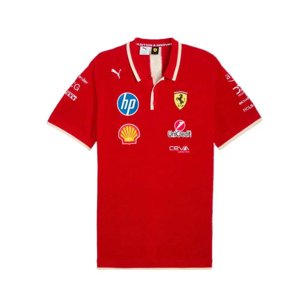 Ferrari SE Team Knit Polo, Dark Cherry 🔥