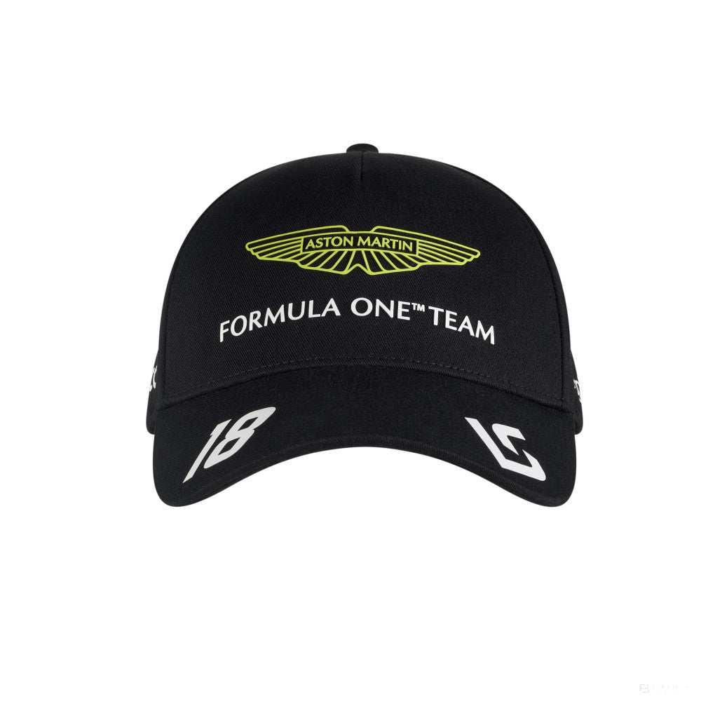 Aston Martin Aramco Cognizant F1 Offiical Lance Stroll Cap - Black, 2023