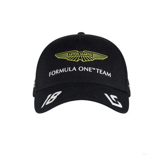 Aston Martin Aramco Cognizant F1 Offiical Lance Stroll Cap - Black, 2023