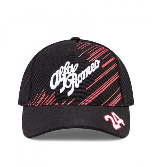 Alfa Romeo Baseball Cap, Zhou Guanyu Team, Adult, Black, 2022