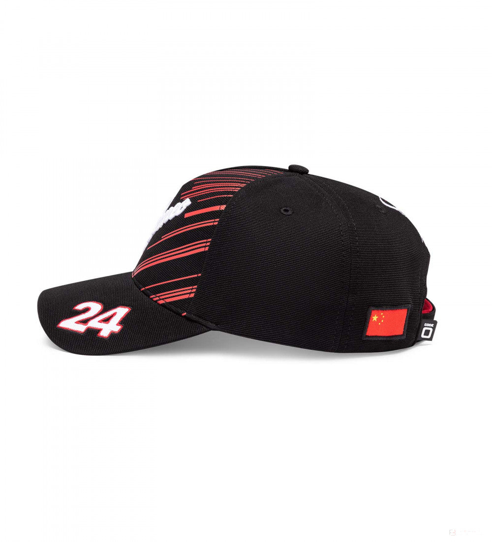 Alfa Romeo Baseball Cap, Zhou Guanyu Team, Adult, Black, 2022