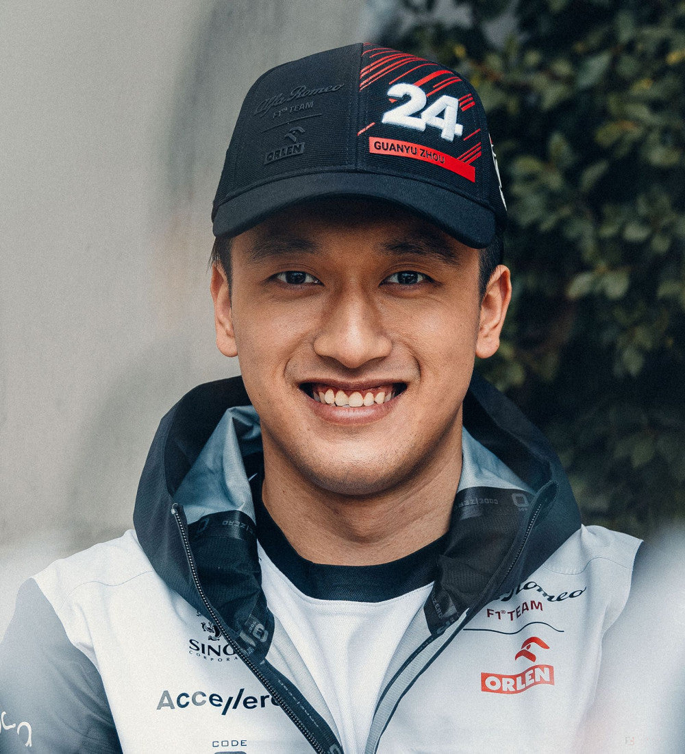 Alfa Romeo Baseball Cap, Zhou Guanyu Team, Adult, Black, 2022