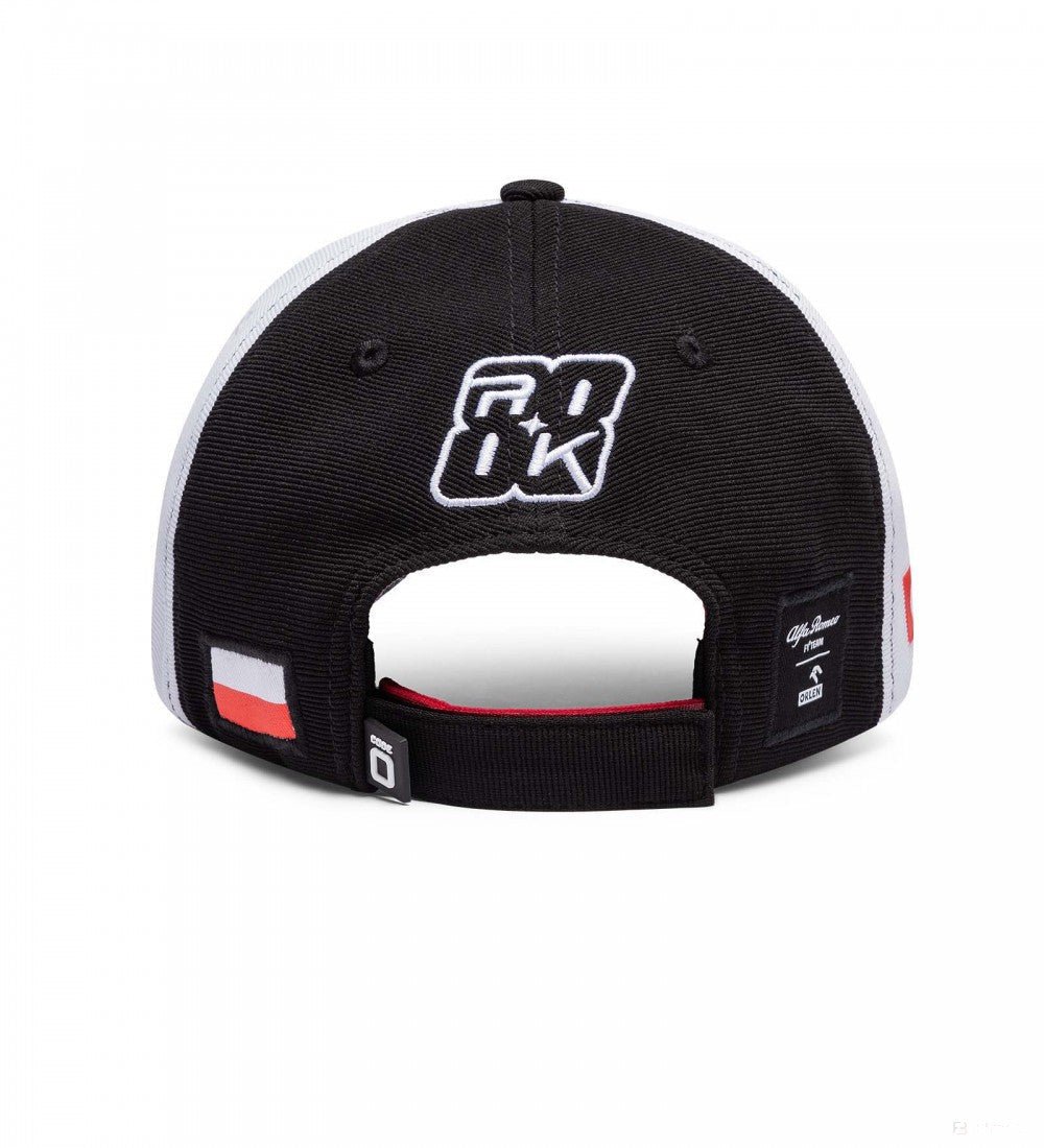 Alfa Romeo Baseball Cap, Robert Kubica Team, Adult, Black, 2022