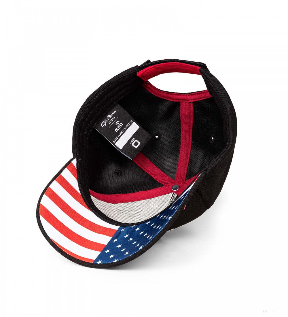 Alfa Romeo Baseball Cap, USA GP, Adult, Black, 2022
