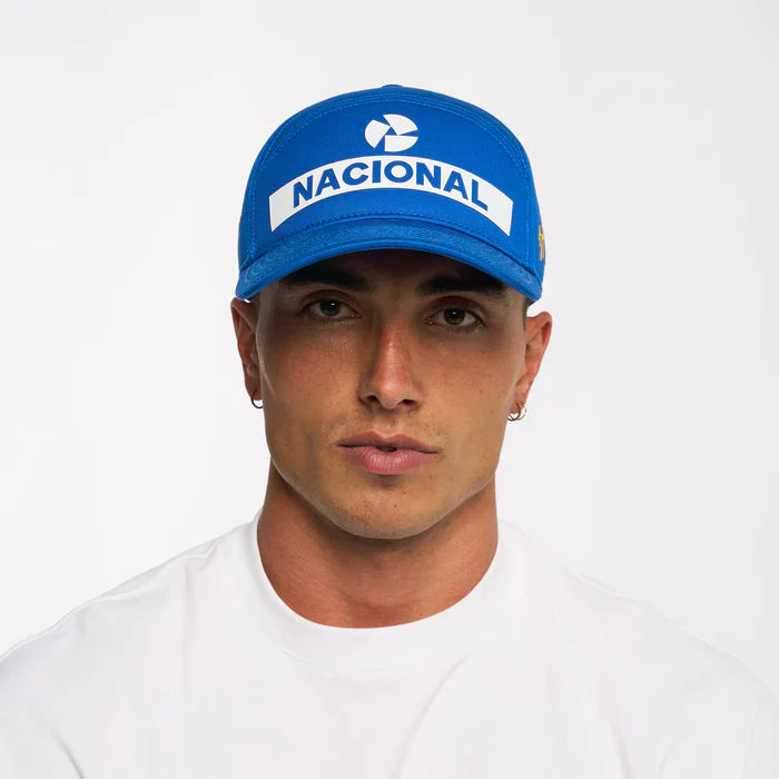Ayrton Senna cap, Nacional, vintage, washed, blue
