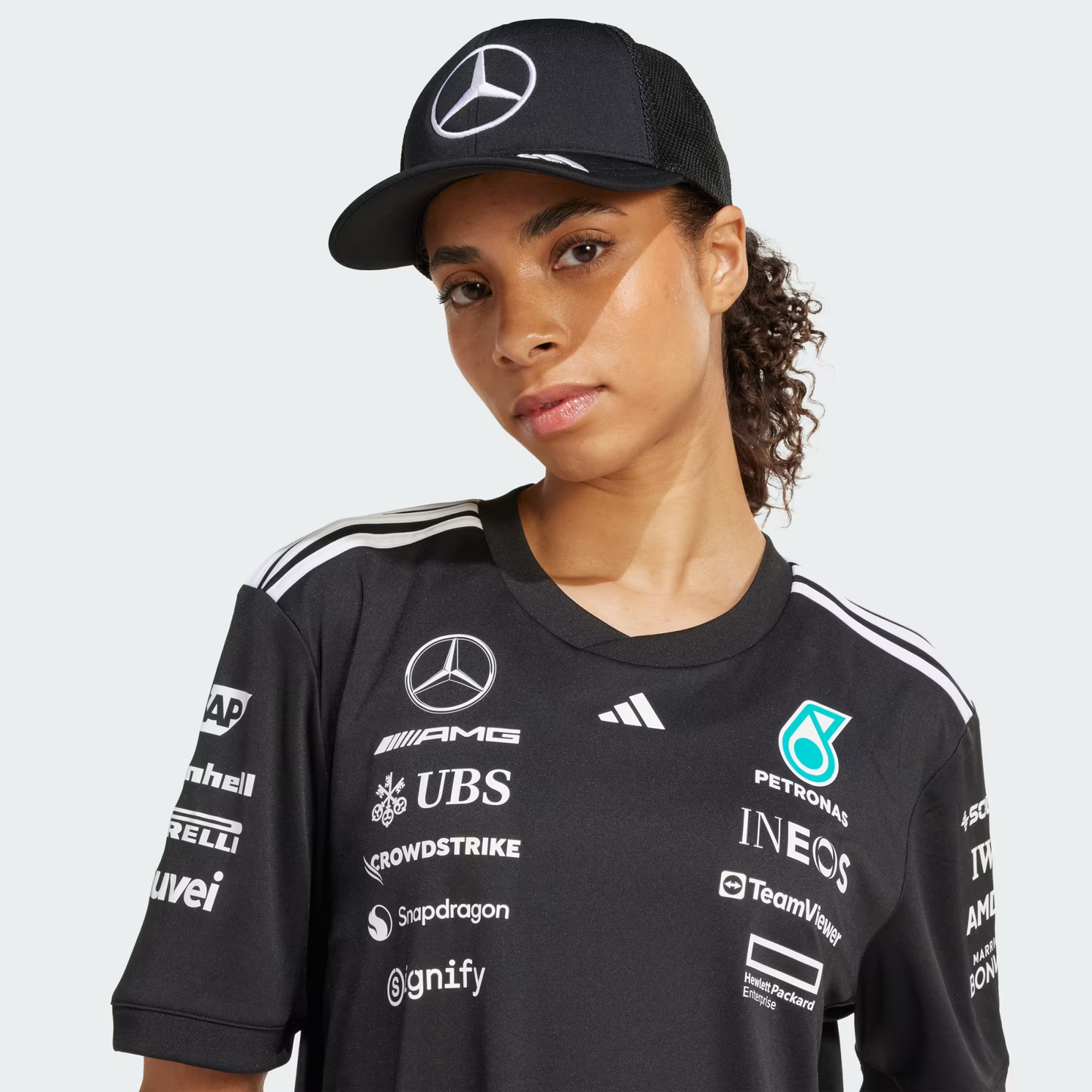 Mercedes cap, trucker, big logo, black 🔥