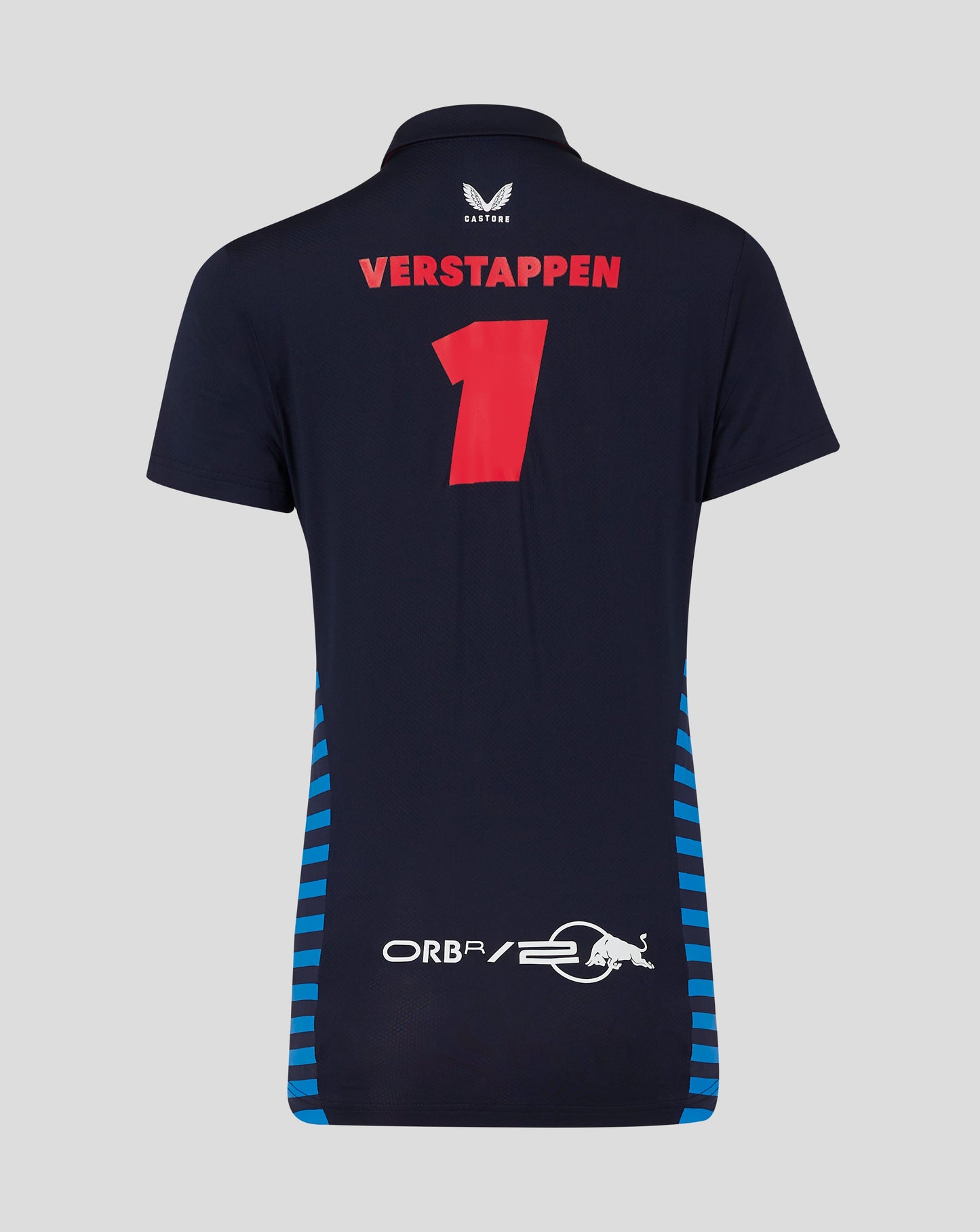 Red Bull polo, Castore, Max Verstappen, women, blue
